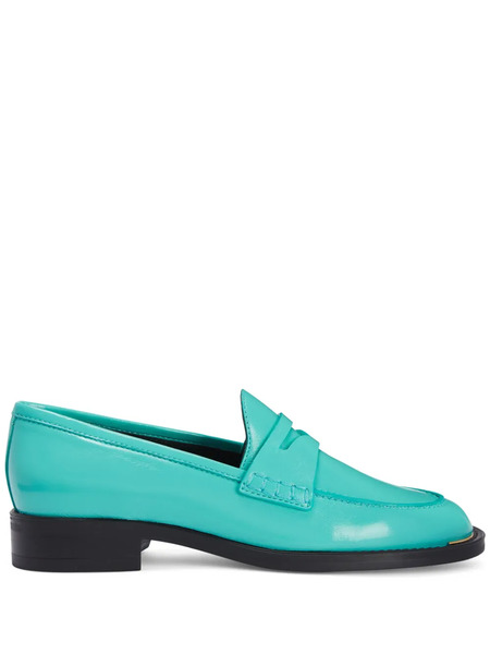  Giuseppe Zanotti Faridha Patent Leather Loafers - Green 