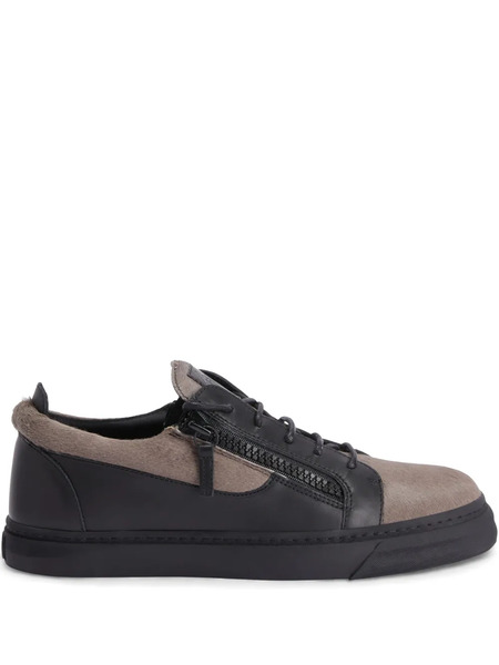  Giuseppe Zanotti Frankie Double-zip Low-top Sneakers - Neutrals 