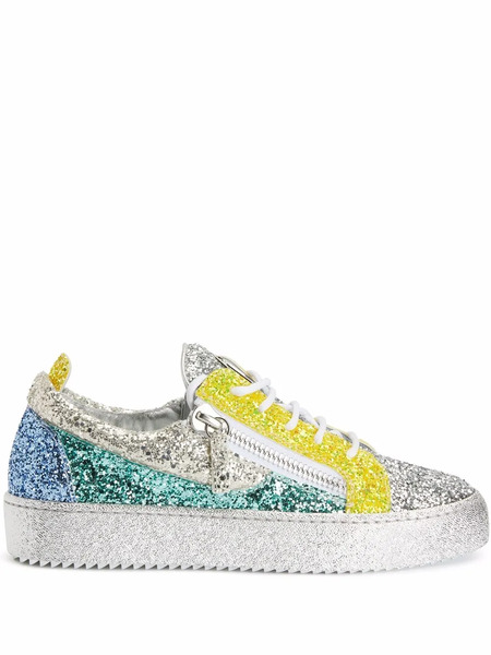  Giuseppe Zanotti Gail Glitter Sneakers - Grey 