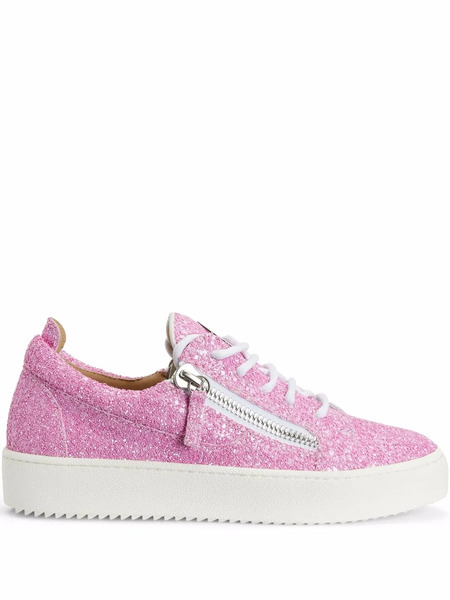  Giuseppe Zanotti Gail Glitter Sneakers - Pink 