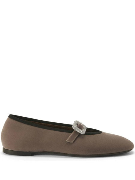  Giuseppe Zanotti Georgia Buckle Ballet Flats - Neutrals 