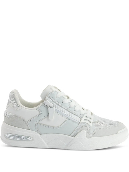  Giuseppe Zanotti Gz-ghost Zip Embellished Sneakers - White 