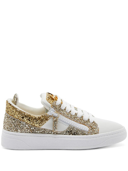  Giuseppe Zanotti Gz94 Glitter Low-top Sneakers - Gold 