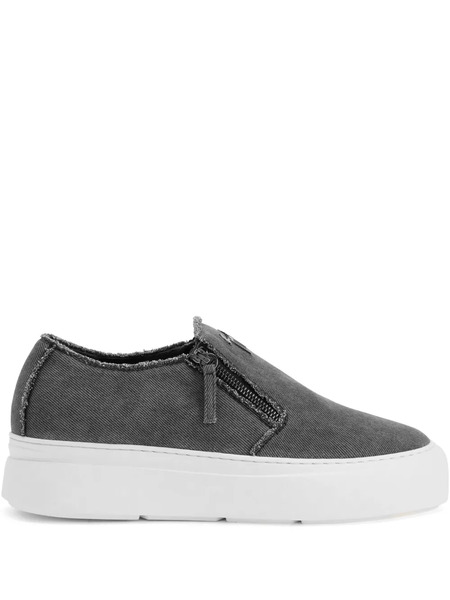  Giuseppe Zanotti Gz Mike Zip Low-top Sneakers - Grey 