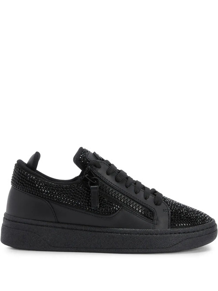  Giuseppe Zanotti Gz94 Rhinestone-embellished Sneakers - Black 