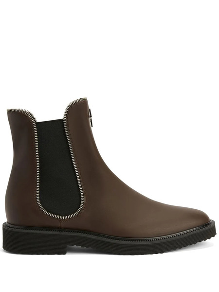  Giuseppe Zanotti Jaky Leather Chelsea Boots - Brown 