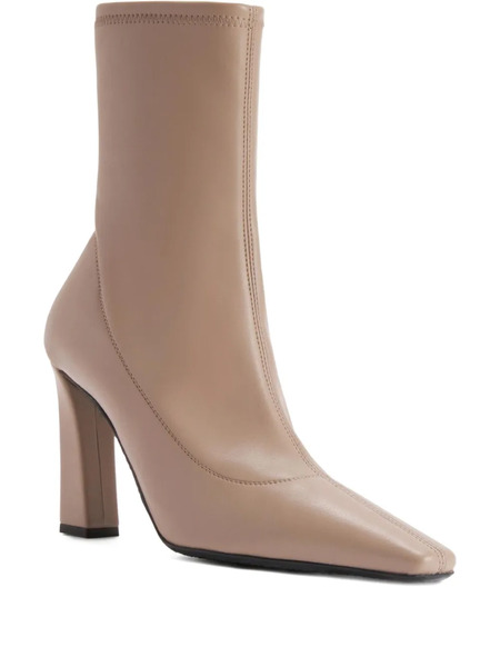  Giuseppe Zanotti Janiee Stretch Square-toe Ankle Boots - Neutrals 