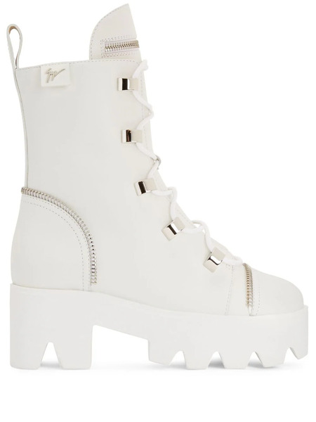  Giuseppe Zanotti Juliett Lace-up Boots - White 