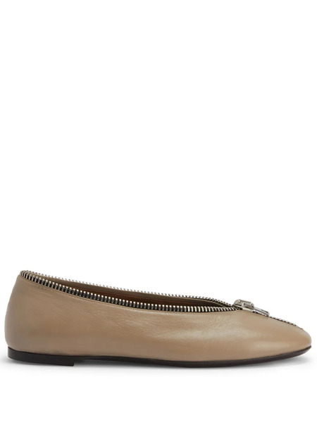  Giuseppe Zanotti Leather Ballet Flats - Neutrals 