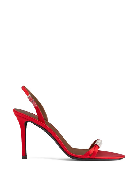  Giuseppe Zanotti Lena Rhinestone Stiletto Sandals - Red 