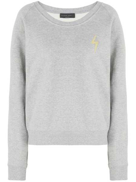  Giuseppe Zanotti Logo-embroidered Cotton Sweatshirt - Grey 