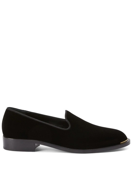  Giuseppe Zanotti Lydia Velvet Loafers - Black 