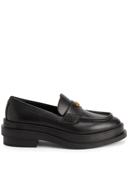  Giuseppe Zanotti Malick Zali Leather Loafers - Black 