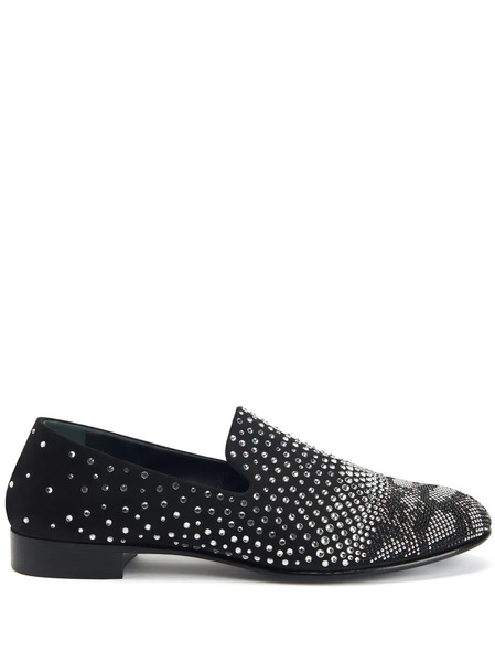  Giuseppe Zanotti Marthin Crystal-embellished Loafers - Black 