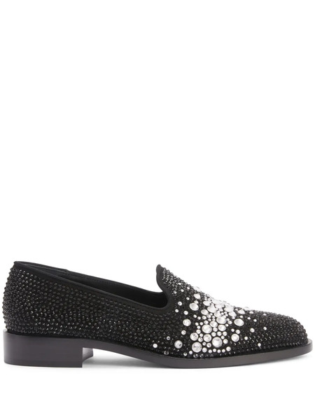  Giuseppe Zanotti Matildha Crystal-embellished Loafers - Black 