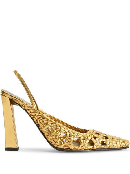  Giuseppe Zanotti 90mm Brendha Cage Pumps - Gold 