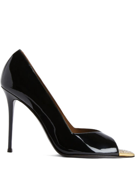  Giuseppe Zanotti 105mm Intriigo Rhinestone Sandals - Black 