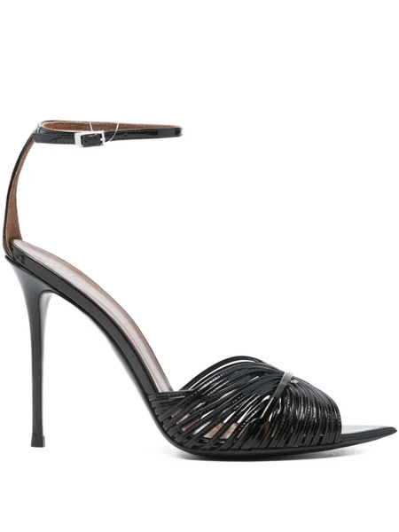  Giuseppe Zanotti 105mm Intriigo Shell Leather Sandals - Black 