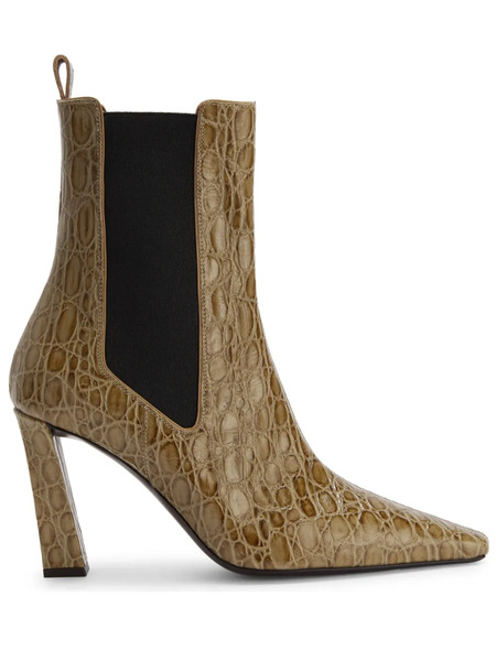  Giuseppe Zanotti 90mm Janiee Beatles Chelsea Boots - Neutrals 
