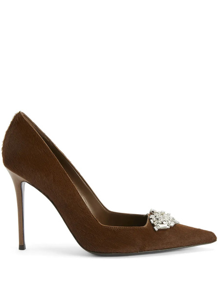  Giuseppe Zanotti 105mm Raquel Crystal Pumps - Brown 