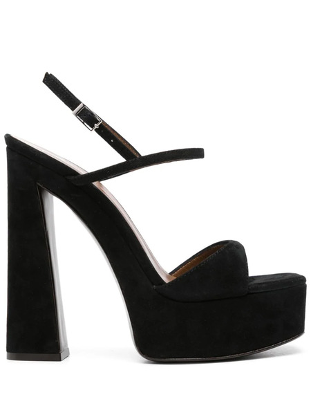  Giuseppe Zanotti 105mm Suede Platform Sandals - Black 
