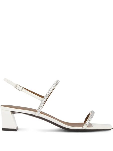  Giuseppe Zanotti 45mm Velentine Crystal Sandals - White 
