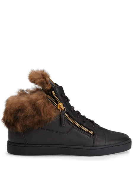  Giuseppe Zanotti Nicki Leather Sneakers - Black 