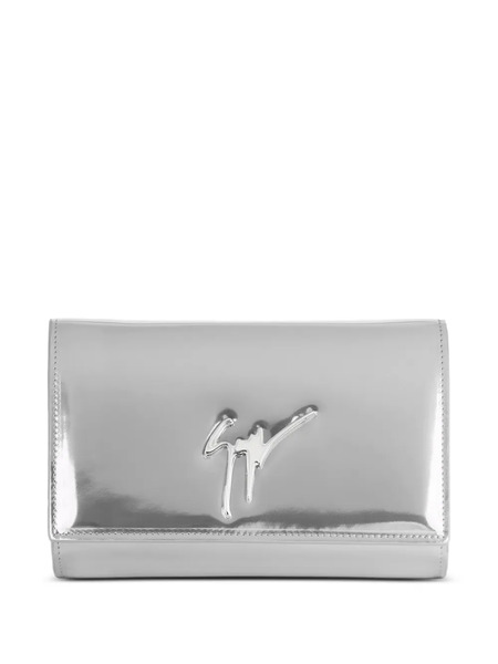  Giuseppe Zanotti Signature Chain Clutch Bag - Silver 