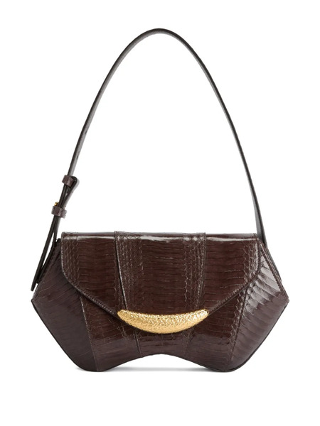  Giuseppe Zanotti Snakeskin Shoulder Bag - Brown 