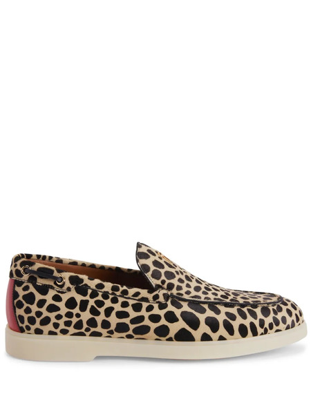  Giuseppe Zanotti The Maui Leopard-print Loafers - Neutrals 
