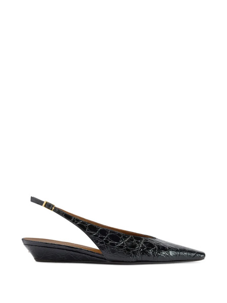  Giuseppe Zanotti Virginia Wedge Crocodile-print Pumps - Black 