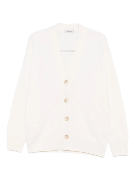  Giuuno V-neck Cardigan - White 