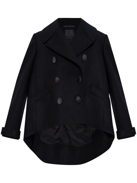  Givenchy Asymmetric Wool Jacket - Black 