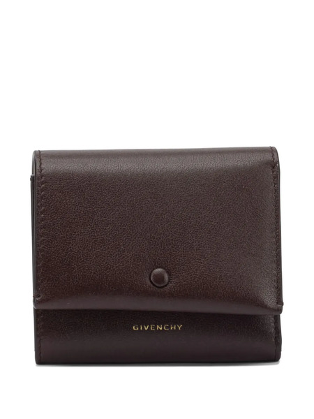 Givenchy Buttoned Leather Wallet - Brown 