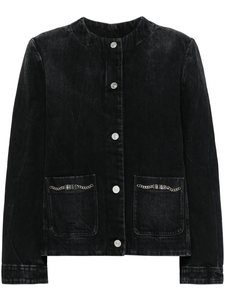 Givenchy Chain-detailing Denim Jacket - Black 