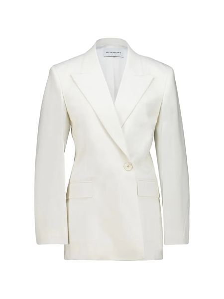  Givenchy Cocoon Double-breasted Tailored Blazer - White 