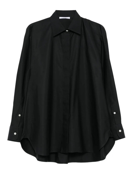  Givenchy Cocoon Long-sleeve Button-down Shirt - Black 