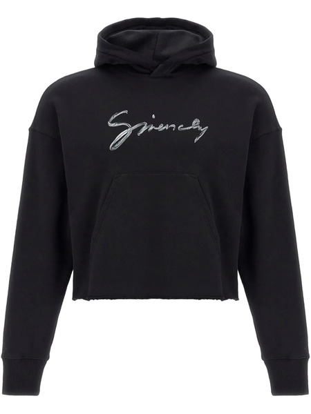  Givenchy Cropped Hoodie - Black 