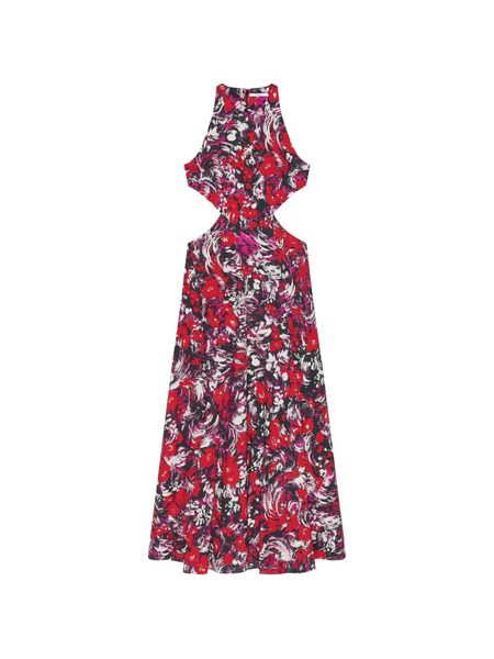  Givenchy Cut-out Floral Maxi Dress - Red 