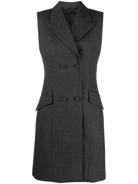  Givenchy Double-breasted Tuxedo Minidress - Grey 
