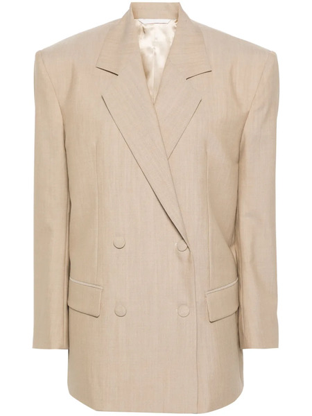  Givenchy Double-breasted Wool Blazer - Neutrals 
