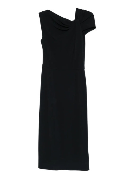  Givenchy Draped-detail One-shoulder Midi Dress - Black 