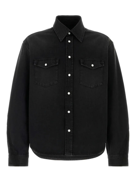  Givenchy Flap-pocket Denim Shirt - Black 