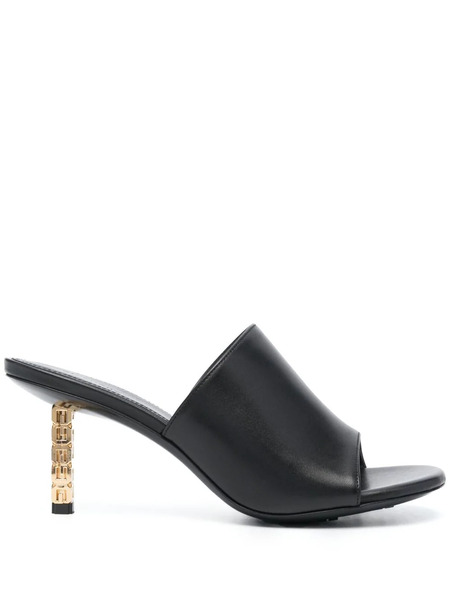  Givenchy G Cube 75mm Leather Mules - Black 
