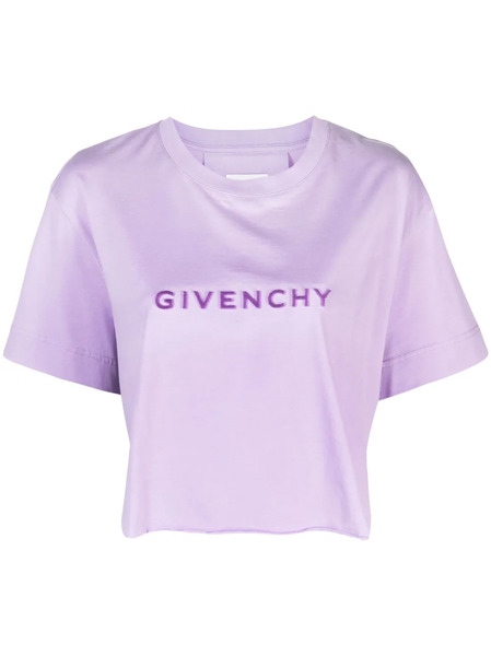  Givenchy 4g Flocked Cotton T-shirt - Purple 