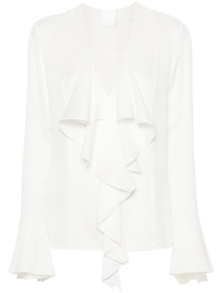  Givenchy 4g-jacquard Silk Blouse - White 