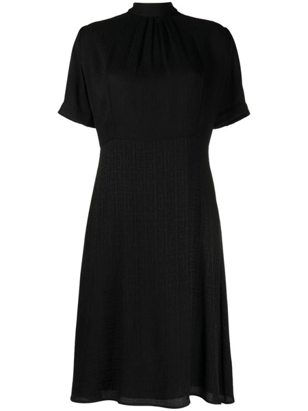  Givenchy 4g-jacquard Silk Midi Dress - Black 