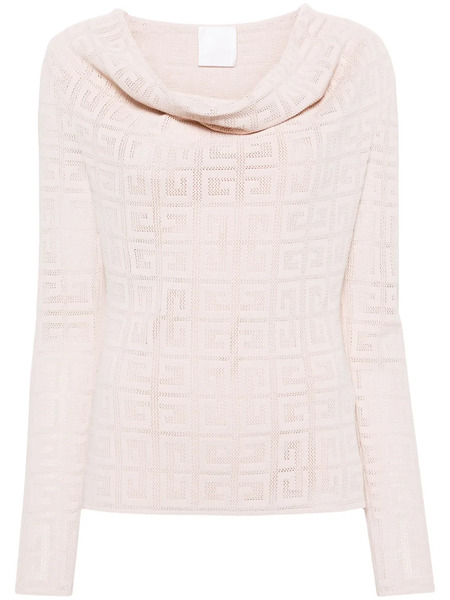  Givenchy 4g-jacquard V-neck Top - Pink 