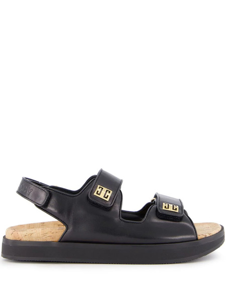  Givenchy 4g Leather Sandals - Black 