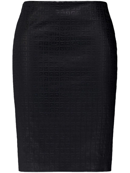  Givenchy 4g Leather Skirt - Black 